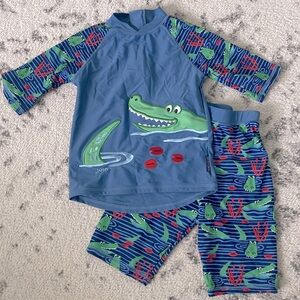 BRAND NEW European boys bathing suit + rash guard